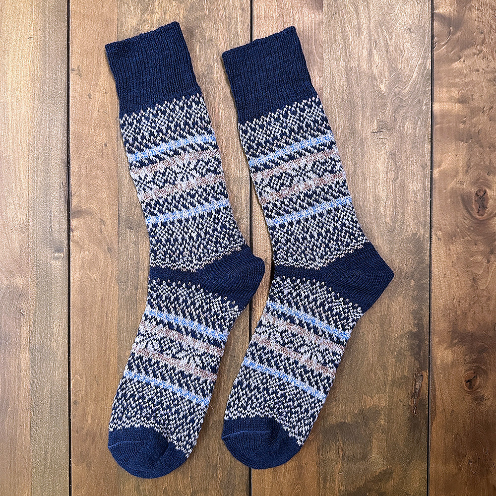 Nordic Wools Sigrid Merino Wool Blend Unisex Socks / Oxford Blue Mix