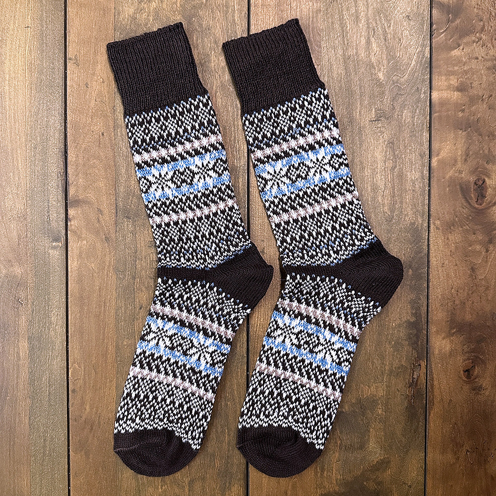 Nordic Wools Sigrid Merino Wool Blend Unisex Socks / Brown Mix