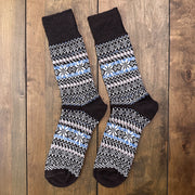 Nordic Wools Sigrid Merino Wool Blend Unisex Socks / Brown Mix