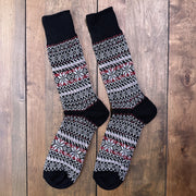 Nordic Wools Sigrid Merino Wool Blend Unisex Socks / Black Mix