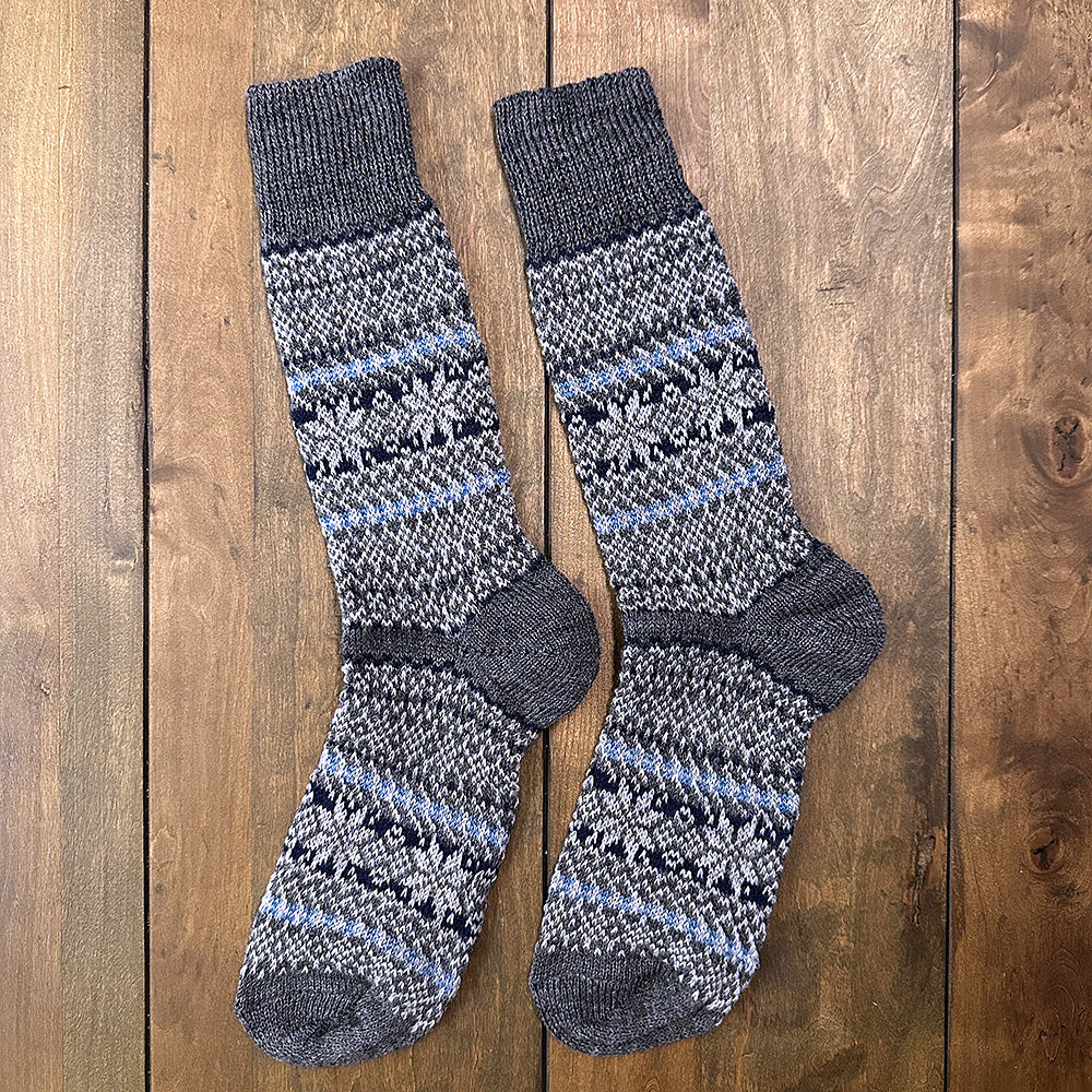 Nordic Wools Sigrid Merino Wool Blend Unisex Socks / Gray Mix
