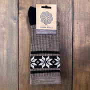 Nordic Wools Hike Merino Wool Blend Unisex Socks / Sand & Black