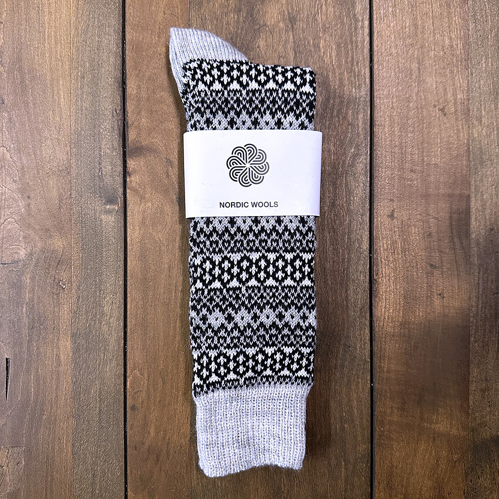 Nordic Wools Torsten Merino Wool Blend Unisex Socks / Ash Gray Mix