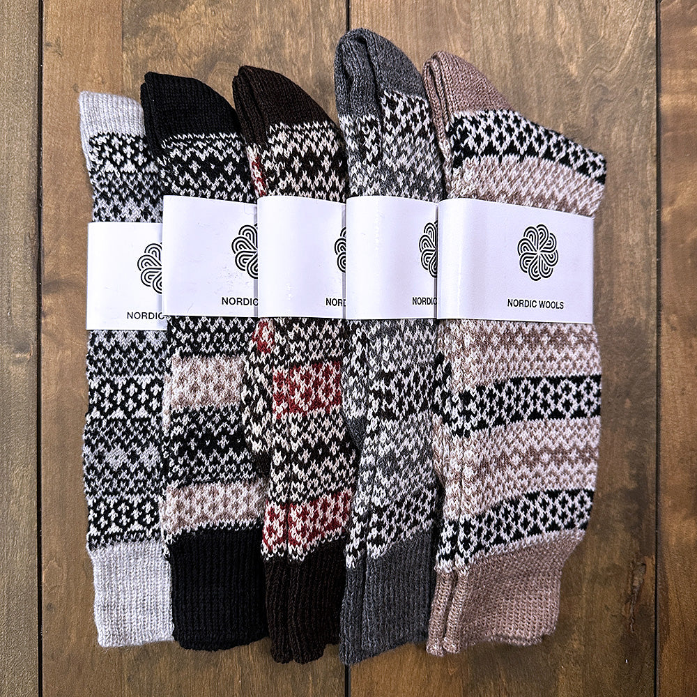 Nordic Wools Torsten Merino Wool Blend Unisex Socks / 5-Pair Multi-Pack
