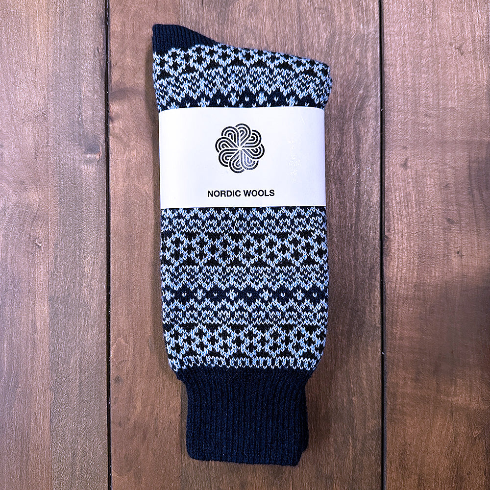 Nordic Wools Torsten Merino Wool Blend Unisex Socks / Navy Blue Mix