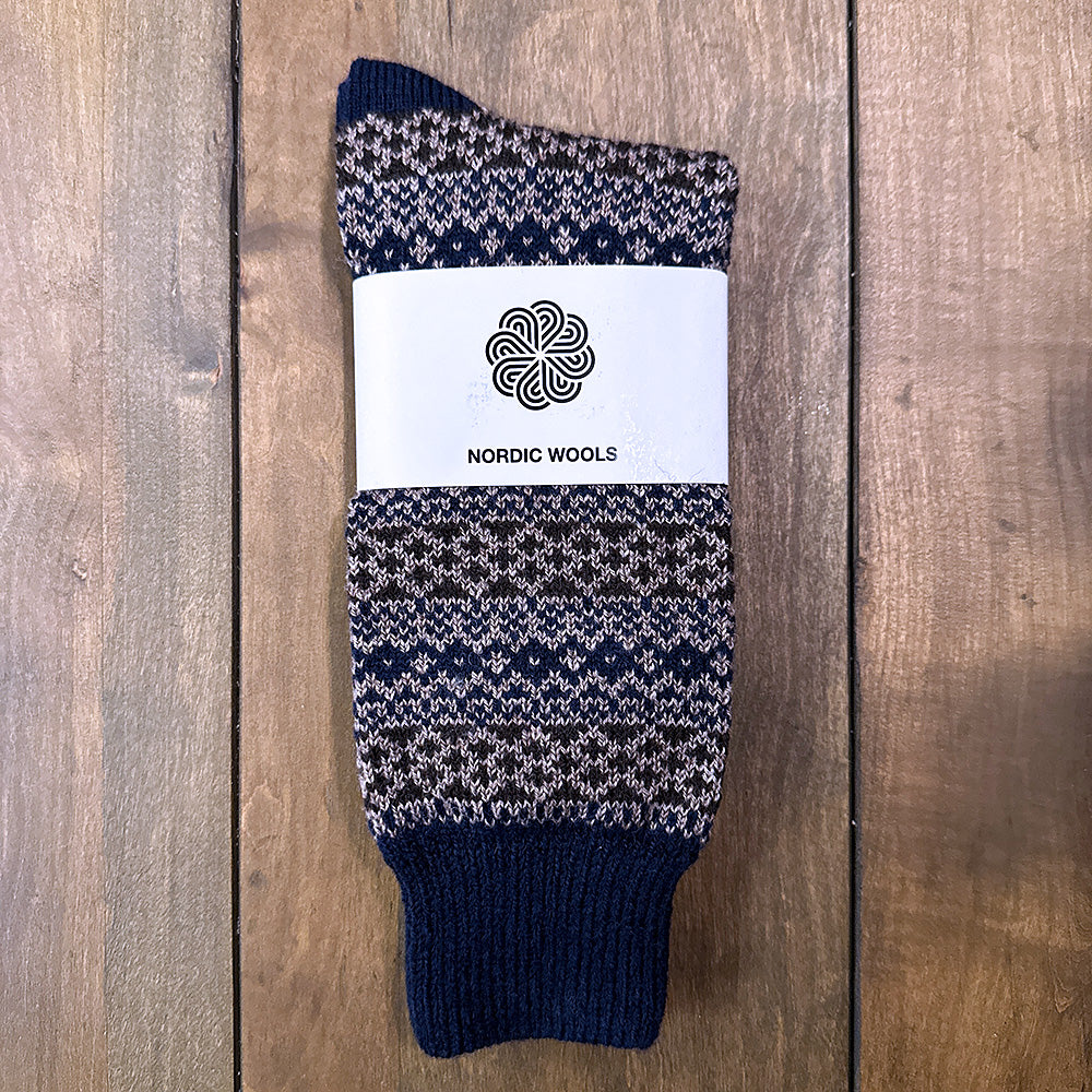 Nordic Wools Torsten Merino Wool Blend Unisex Socks / Midnight Blue Mix