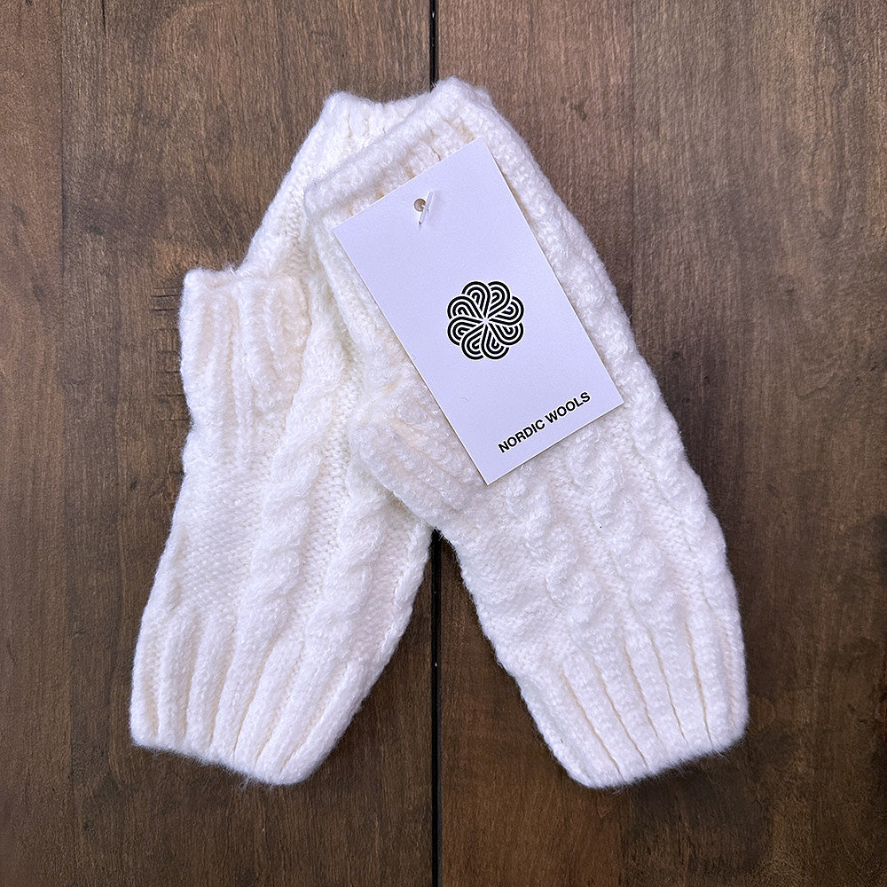 Nordic Wools Lyra Over-the-Knee Socks & Hand Warmers Set / Creme