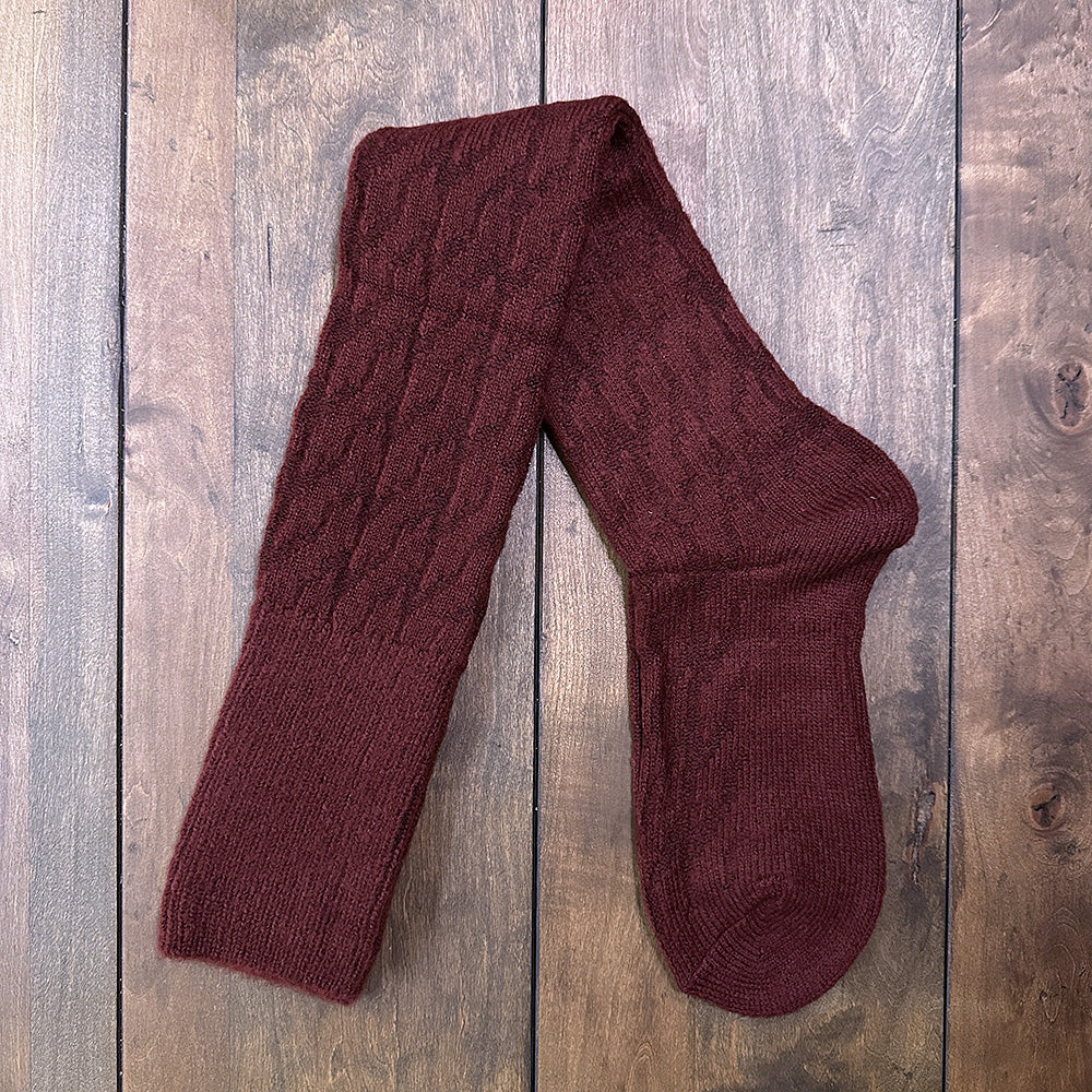Nordic Wools Lyra Over-the-Knee Socks & Hand Warmers Set / Crimson