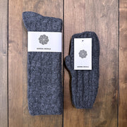 Nordic Wools Lyra Over-the-Knee Socks & Hand Warmers Set / Gray