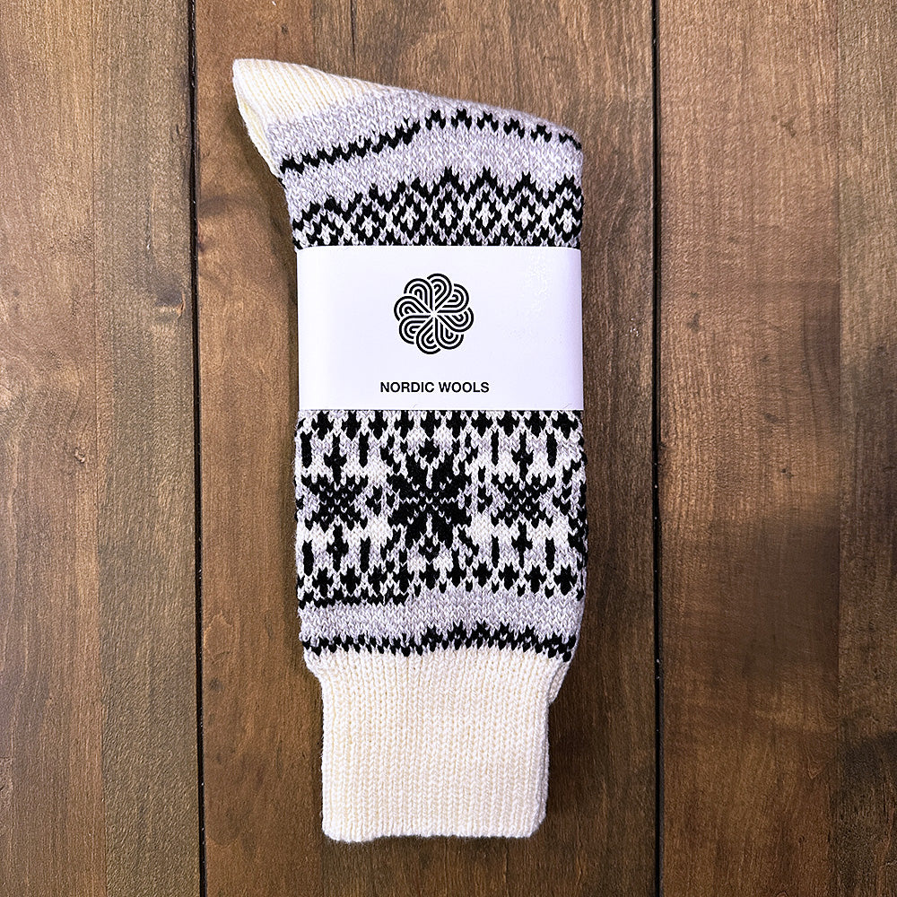 Nordic Wools Asenka Merino Wool Blend Unisex Socks / Creme Mix
