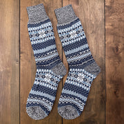 Nordic Wools Asenka Merino Wool Blend Unisex Socks / Cobalt & Teal Mix