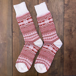 Nordic Wools Asenka Merino Wool Blend Unisex Socks / Holiday Cherry