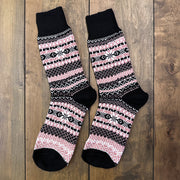 Nordic Wools Asenka Merino Wool Blend Unisex Socks / Rosa Black Mix