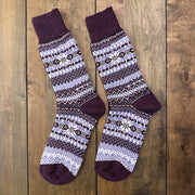 Nordic Wools Asenka Merino Wool Blend Unisex Socks / Rosa Purple Mix