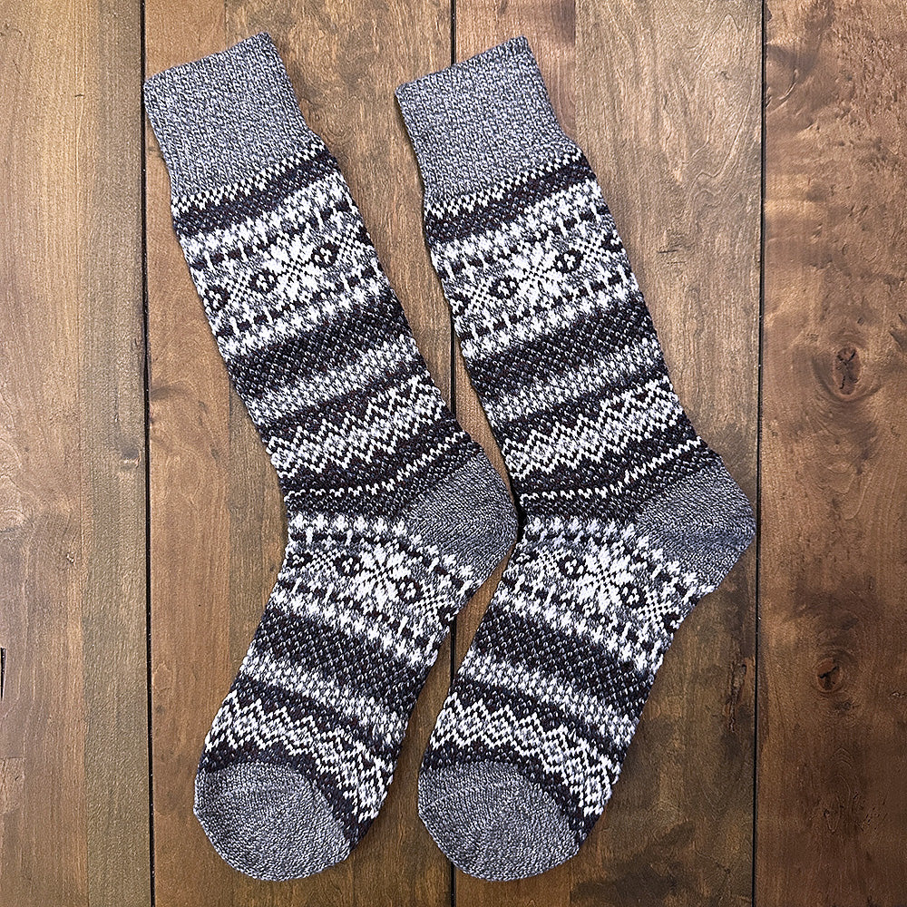 Nordic Wools Asenka Merino Wool Blend Unisex Socks / Night Violet & Ash Mix