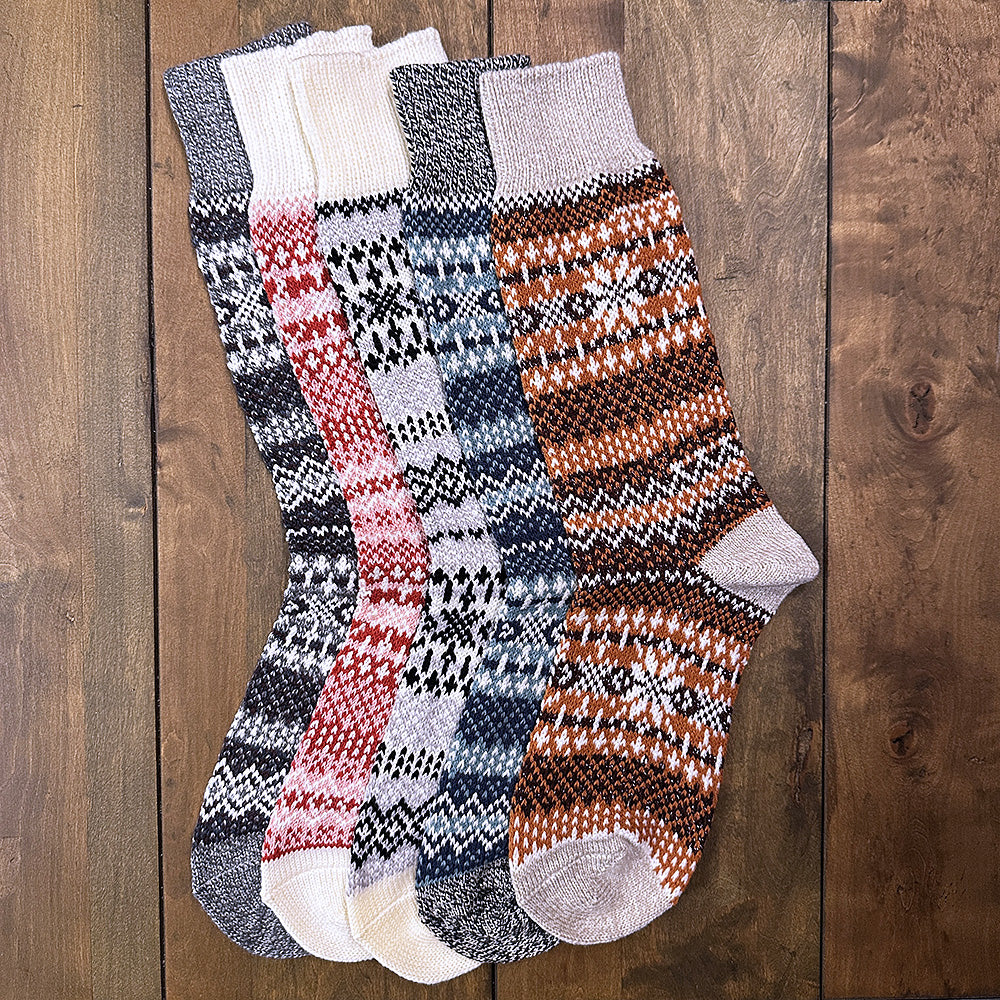 Nordic Wools Asenka Merino Wool Blend Unisex Socks / 5-Pair Holiday Multi-Pack