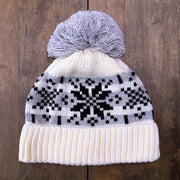 Nordic Wools Asenka Wool Beanie with Pom / Creme