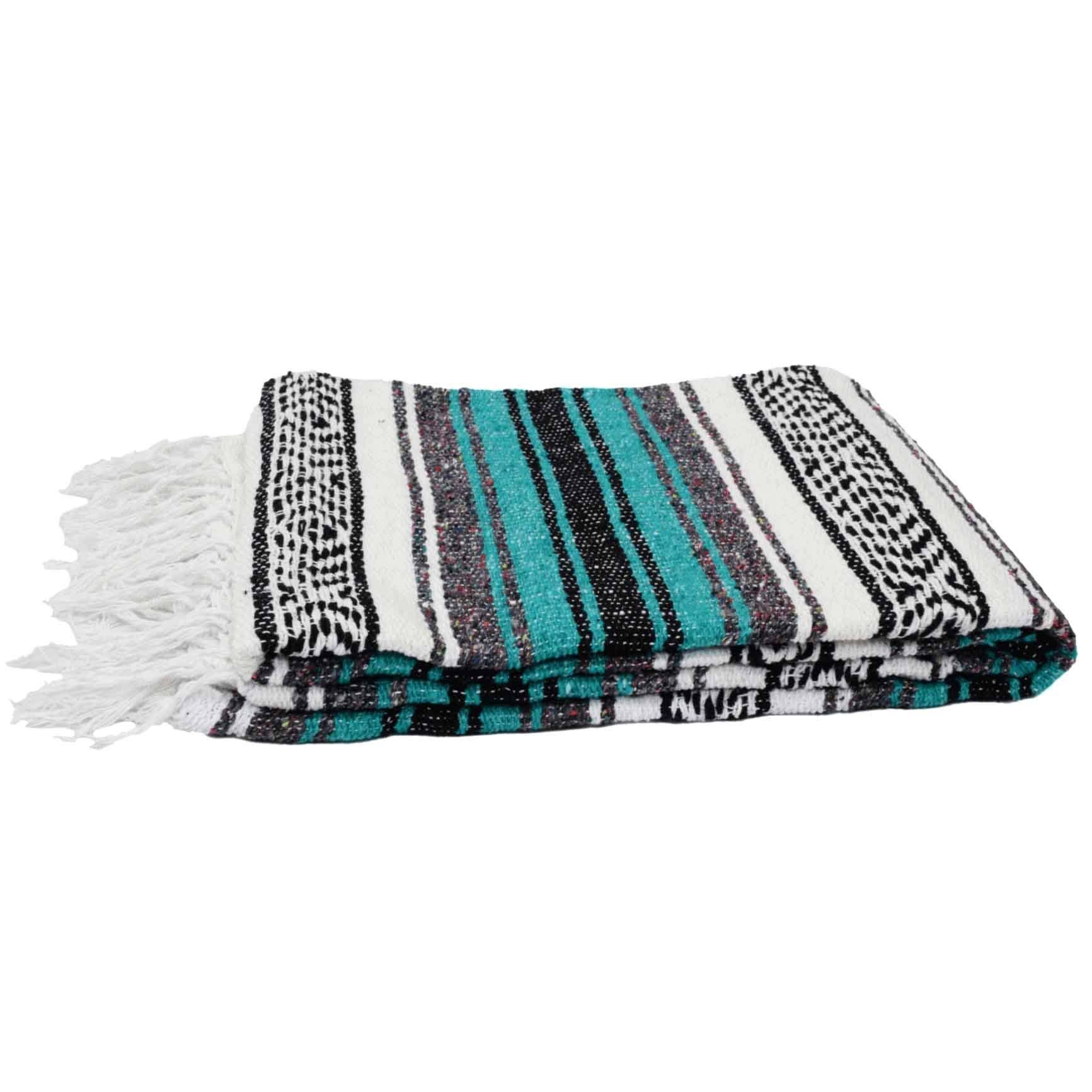 Sea Green Mexican Falsa Yoga Blanket