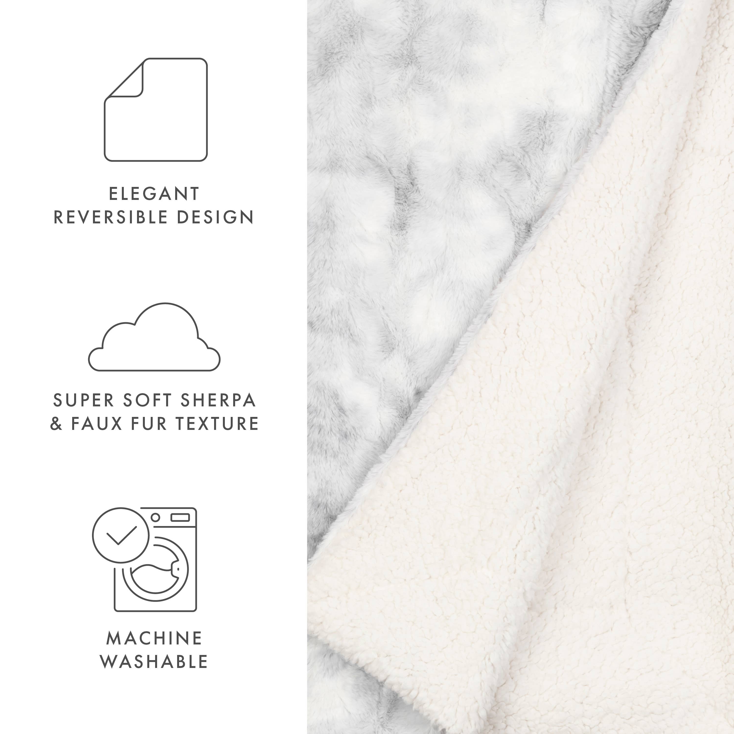 Faux Fur & Sherpa Throw Blanket