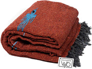 Rust Red Baja Thunderbird Mexican Blanket