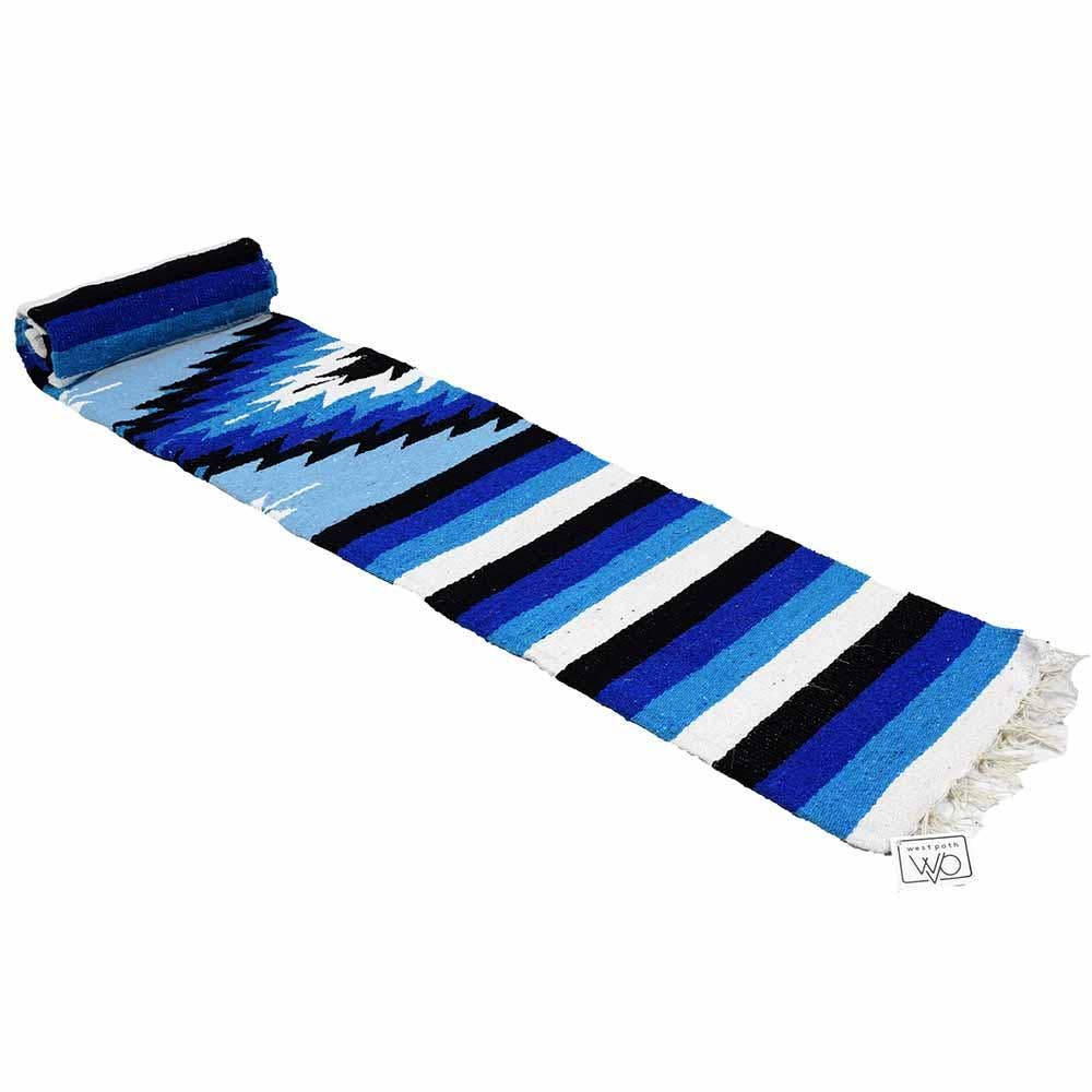 Blue Shades Mexican Diamond Blanket