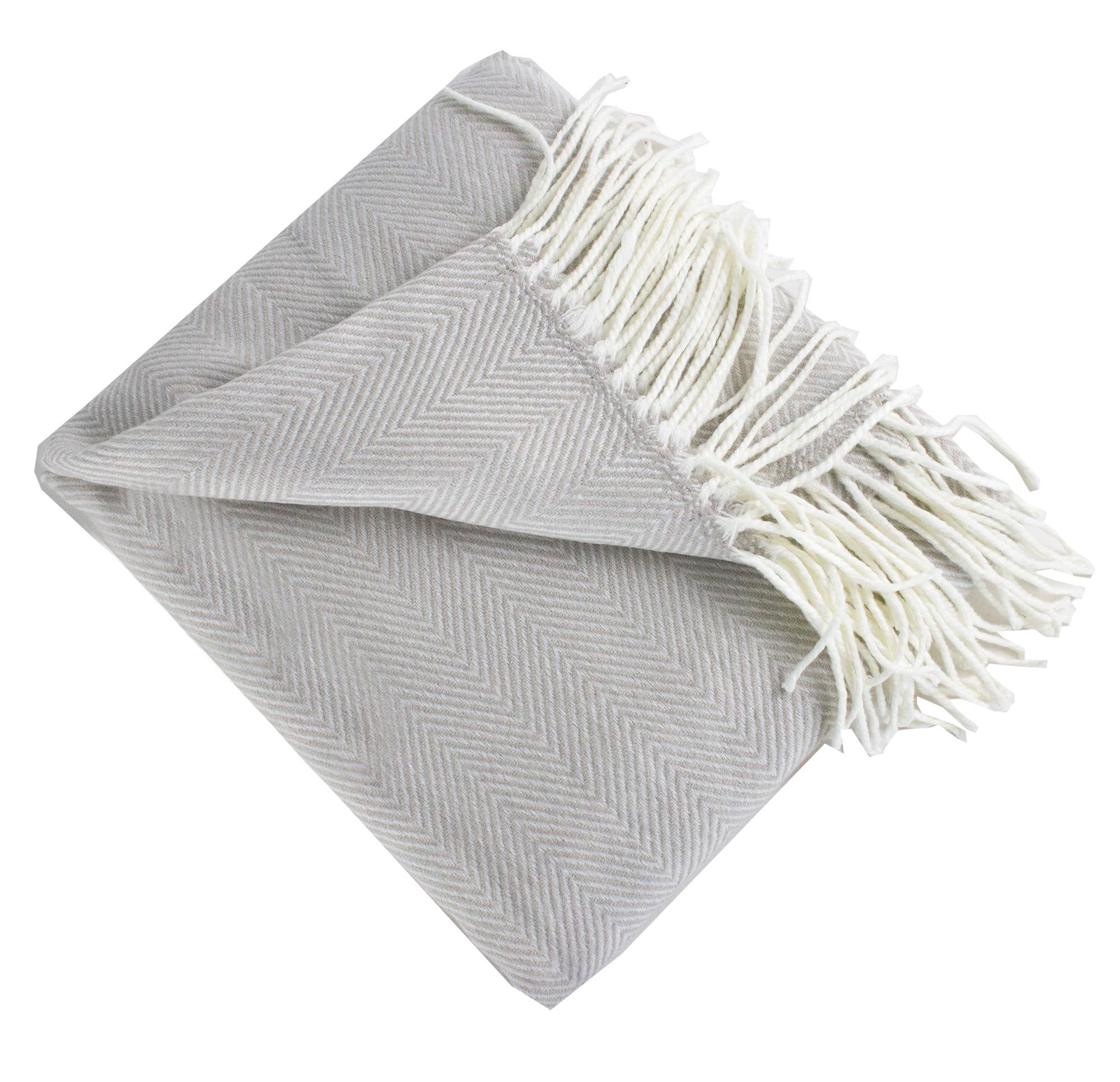 Fennco Styles Chevron Pattern with Tassel Trim Throw Blanket