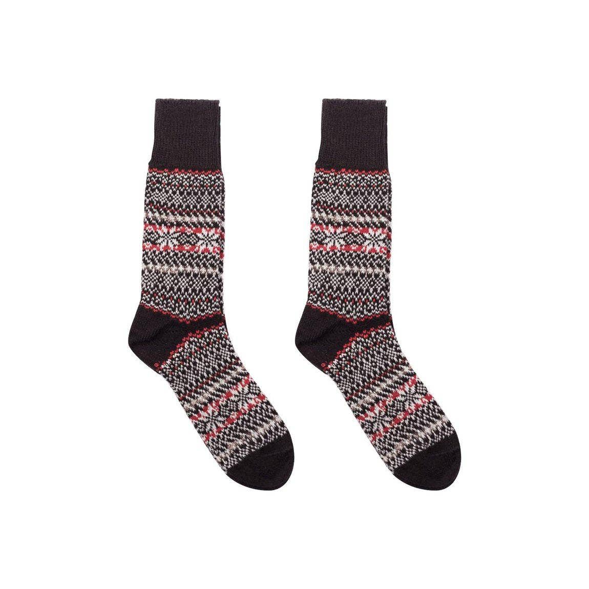 Nordic Wools Sigrid Merino Wool Blend Unisex Socks / Black Mix
