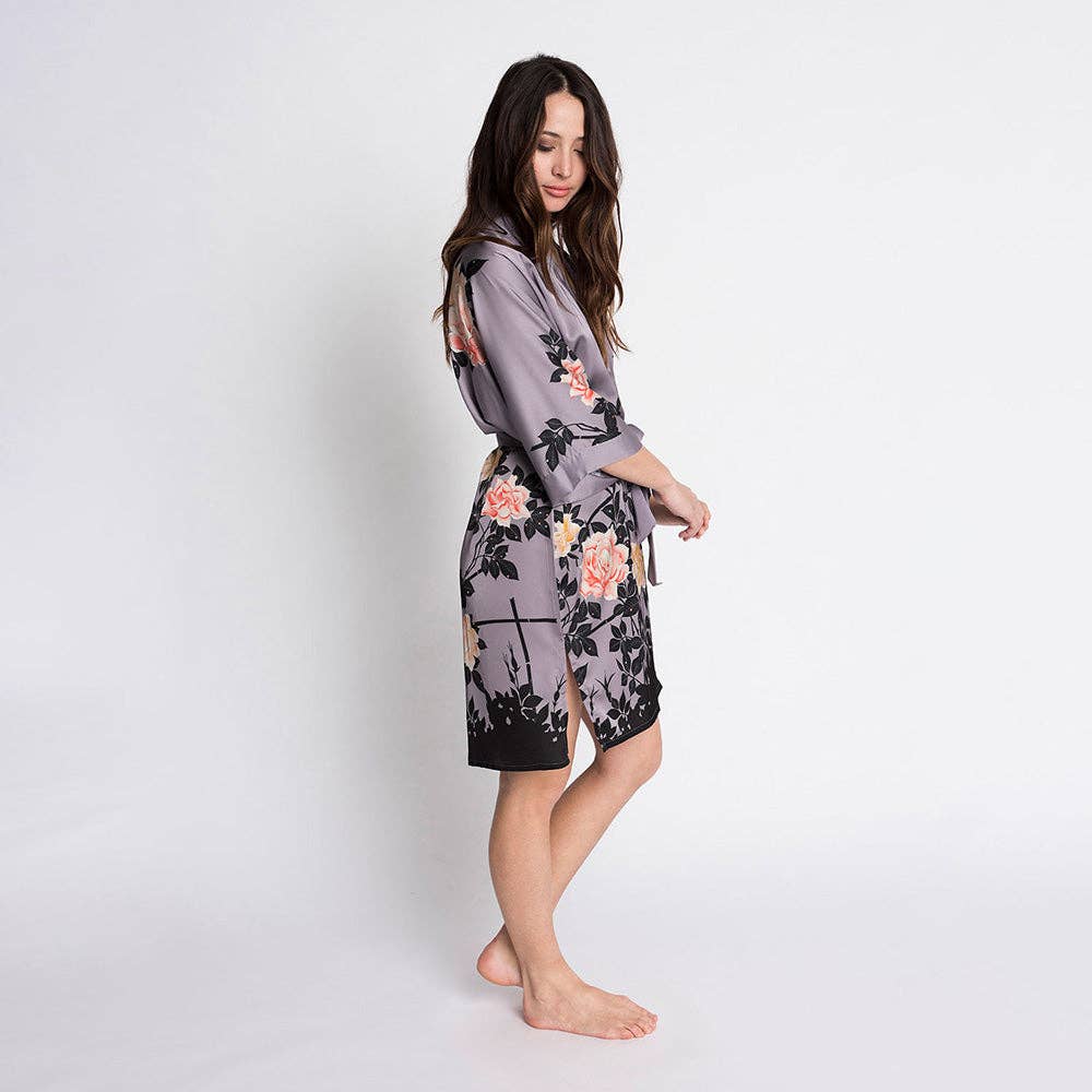 Blush Rose Short Kimono Robe