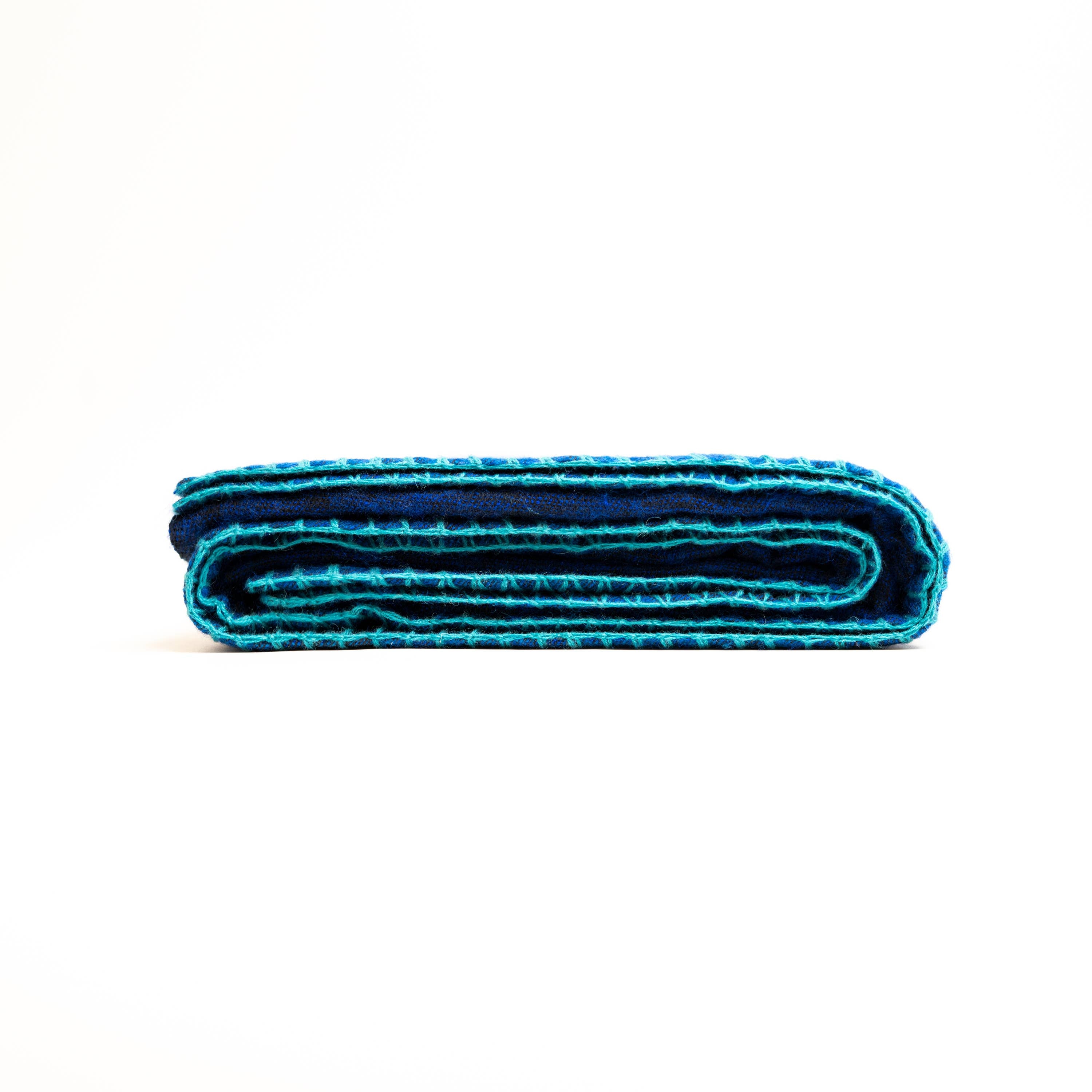 Art Himalayan Trading Handmade Super Soft Yak Wool Throw Blanket / Blue, Indigo, Navy Blue