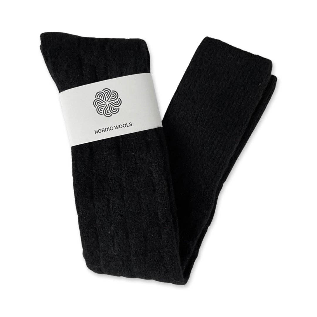 Nordic Wools Lyra Over-the-Knee Socks & Hand Warmers Set / Black
