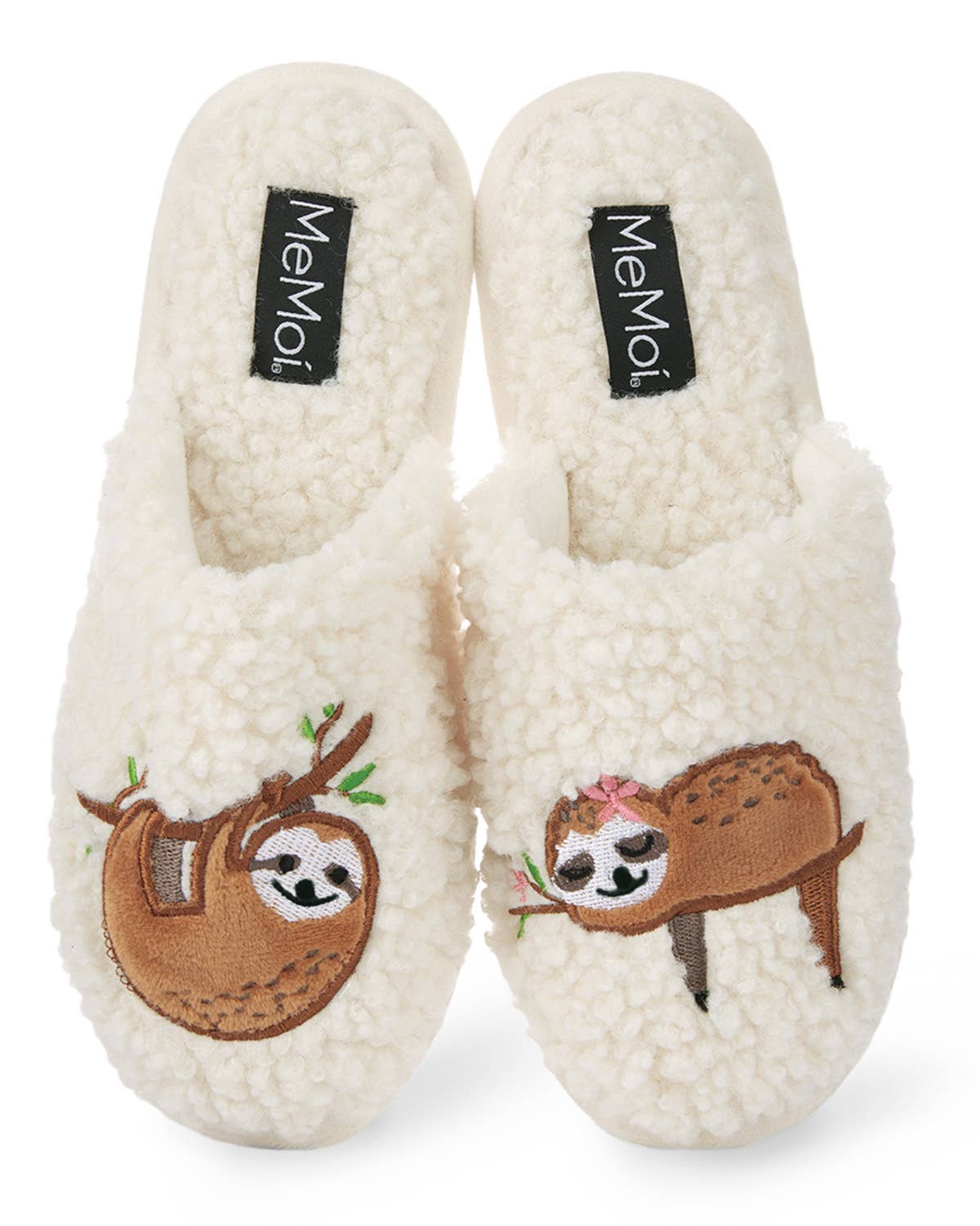 MeMoí Lounge Sloth Memory Foam Mule Slippers