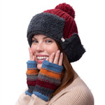Nirvanna Designs Short Cuff Stripe Hand-Knit Wool Hand Warmers