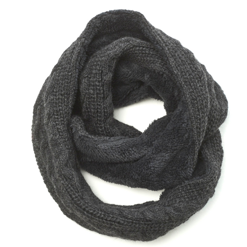 Nirvanna Designs Trinitas Sherpa Lined Hand-Knit Wool Infinity Scarf