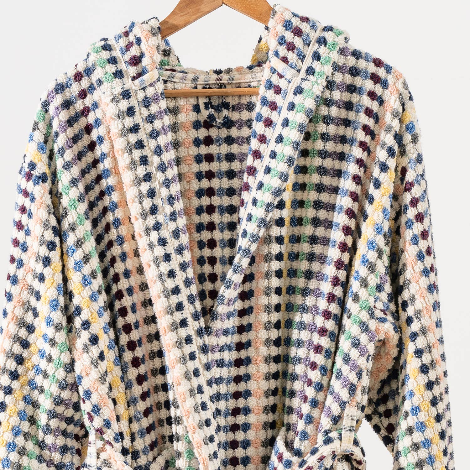 Pompom Bathrobe Handloom Turkish Cotton Resort Heavy Luxury
