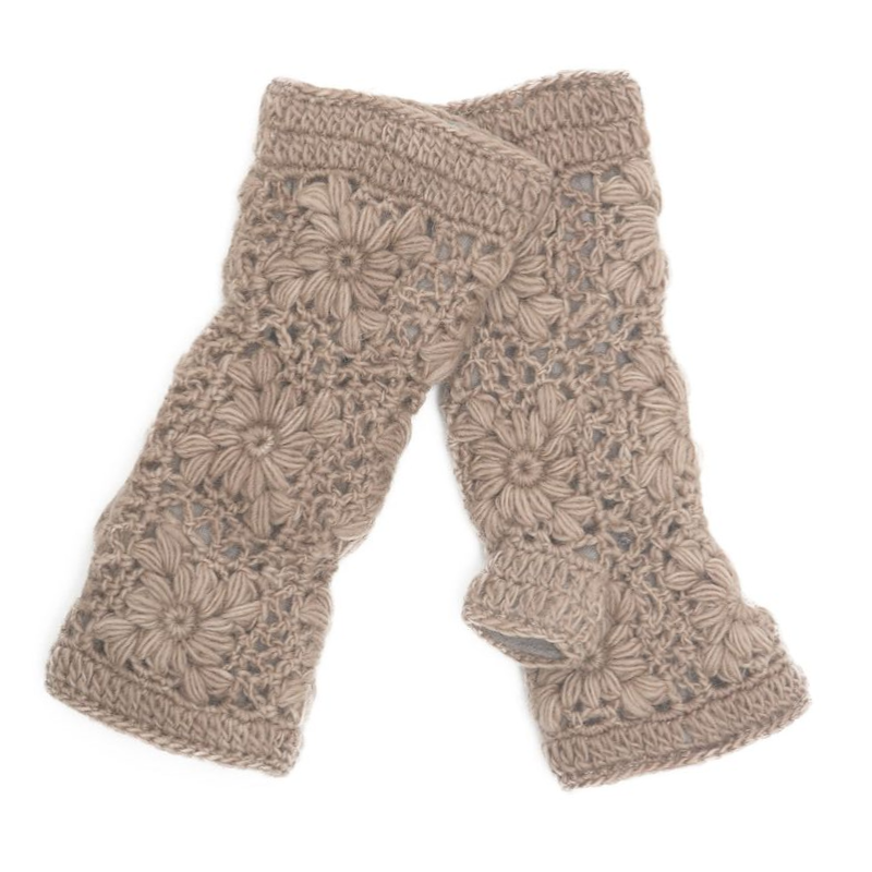 Nirvanna Designs Flower Crochet Wool Hand Warmers