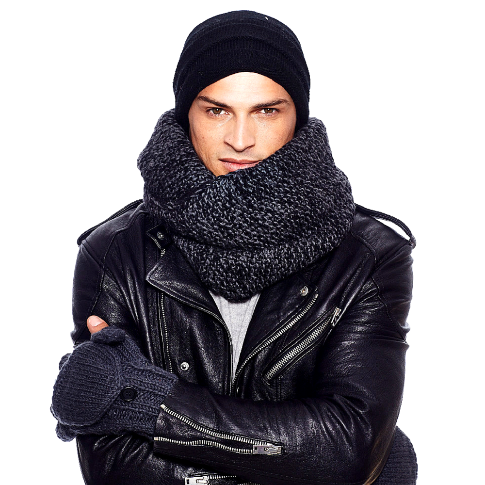 Nirvanna Designs Alpine Sherpa Lined Hand-Knit Wool Infinity Scarf