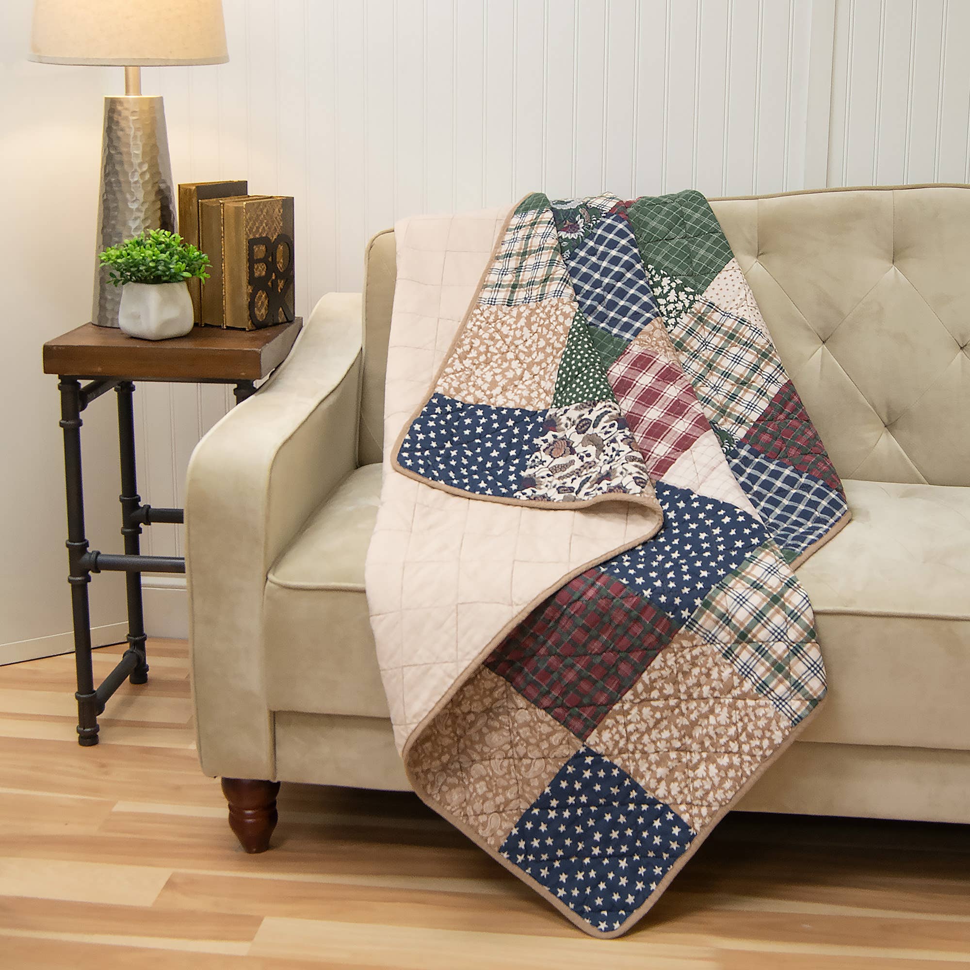 Donna Sharp Rustic Paisley Quilted Throw Blanket