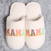 Fashion City Colorful MAMA Lettered Soft Microfiber Mule Slippers