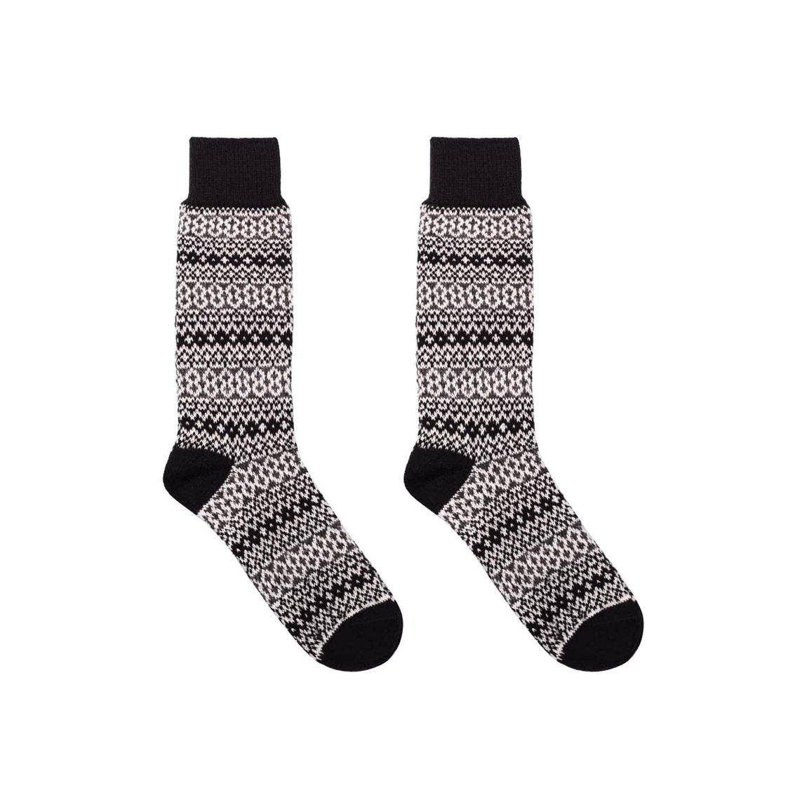 Nordic Wools Torsten Merino Wool Blend Unisex Socks / Black Mix