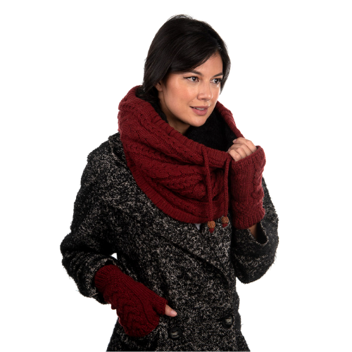 Nirvanna Designs Cable Hand-Knit Wool Hand Warmers