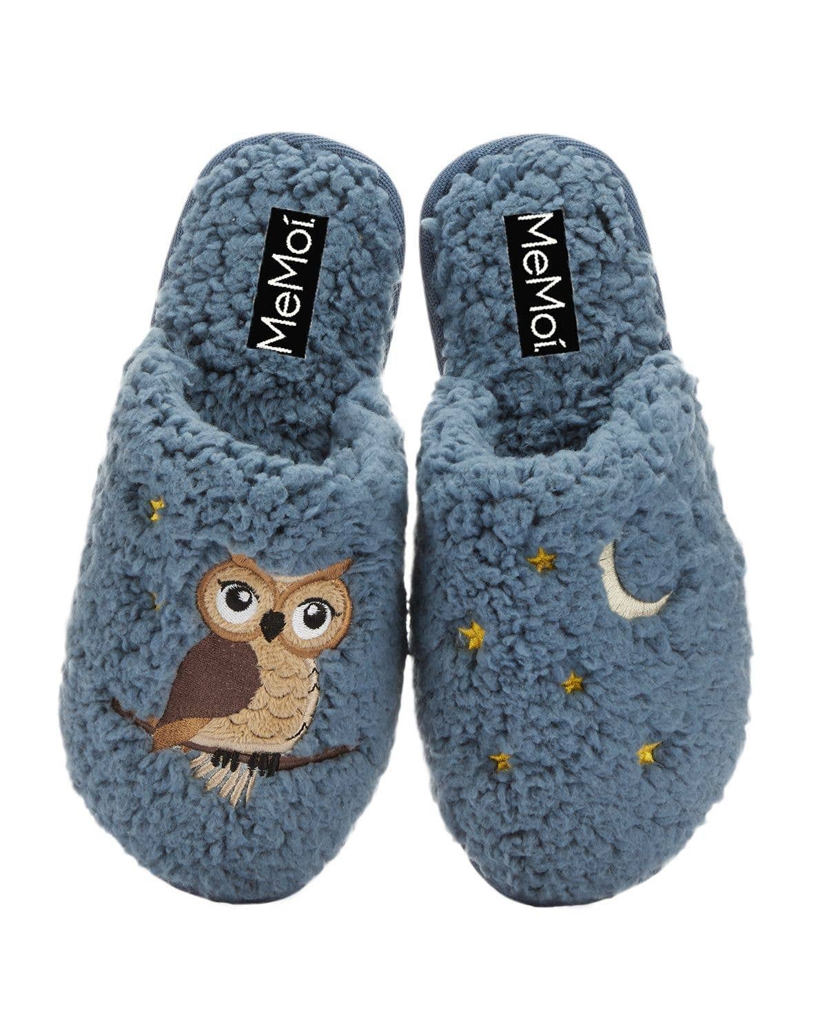 Night Owl Plush Mule Slippers