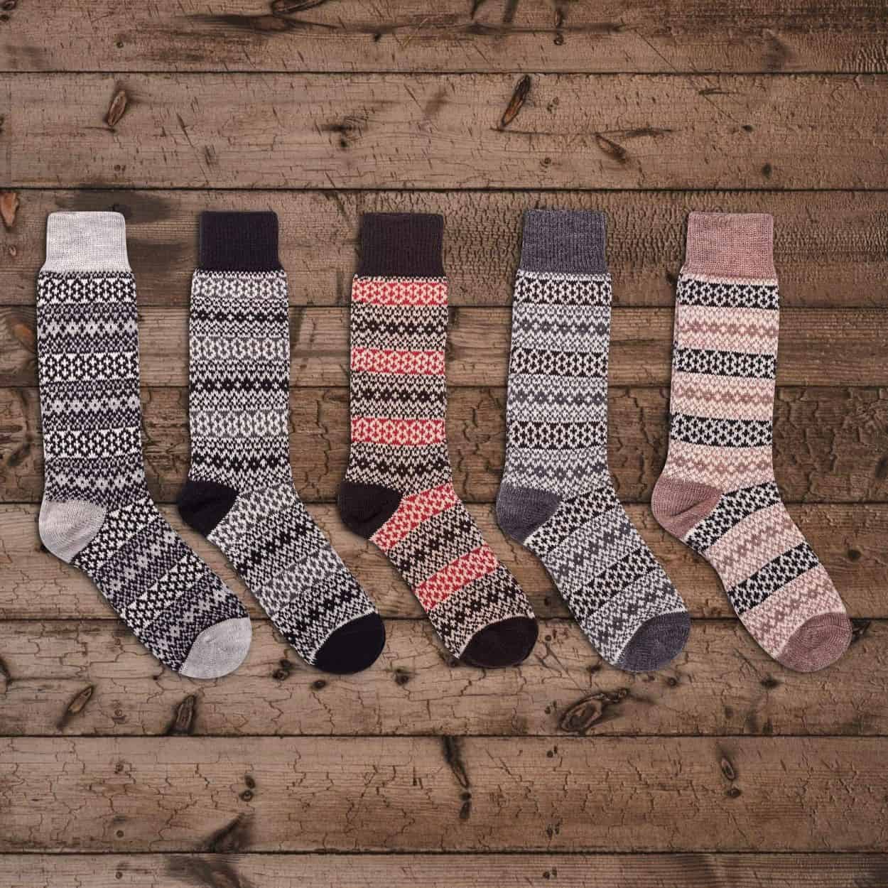 Nordic Wools Torsten Merino Wool Blend Unisex Socks / 5-Pair Multi-Pack