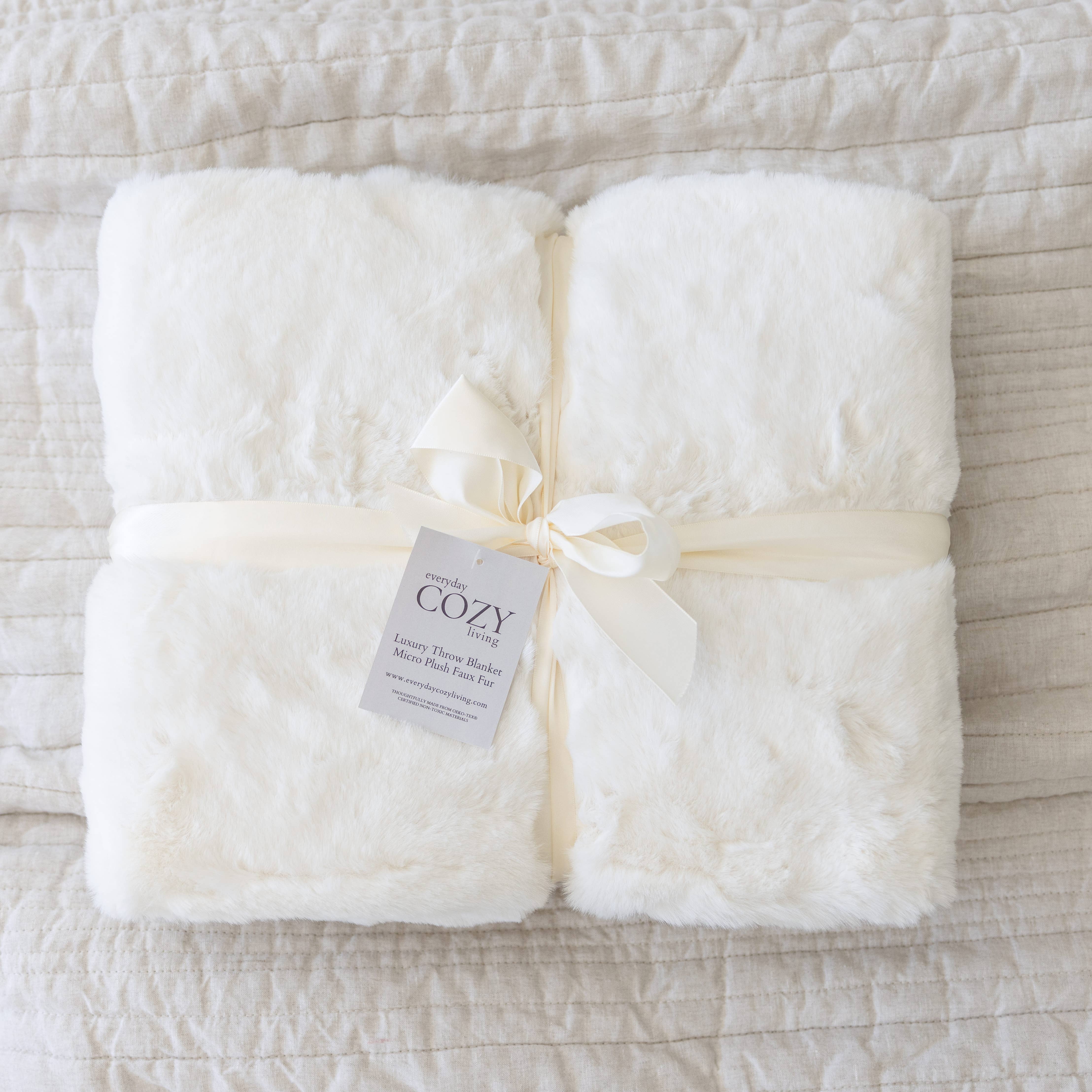 Everyday Cozy Living Ultra Plush Faux Rabbit Fur Throw Blanket