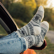 Nordic Wools Asenka Merino Wool Blend Unisex Socks / Creme Mix
