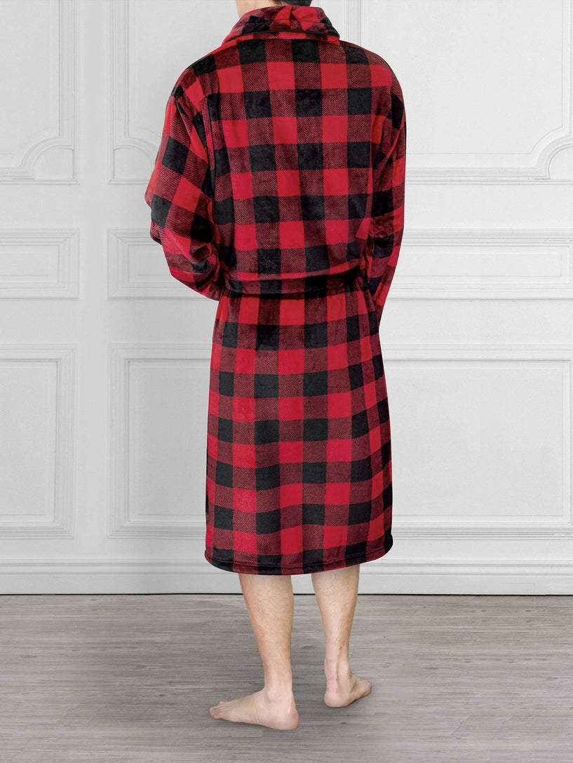 Pavilia Piping Fleece Men's Robe