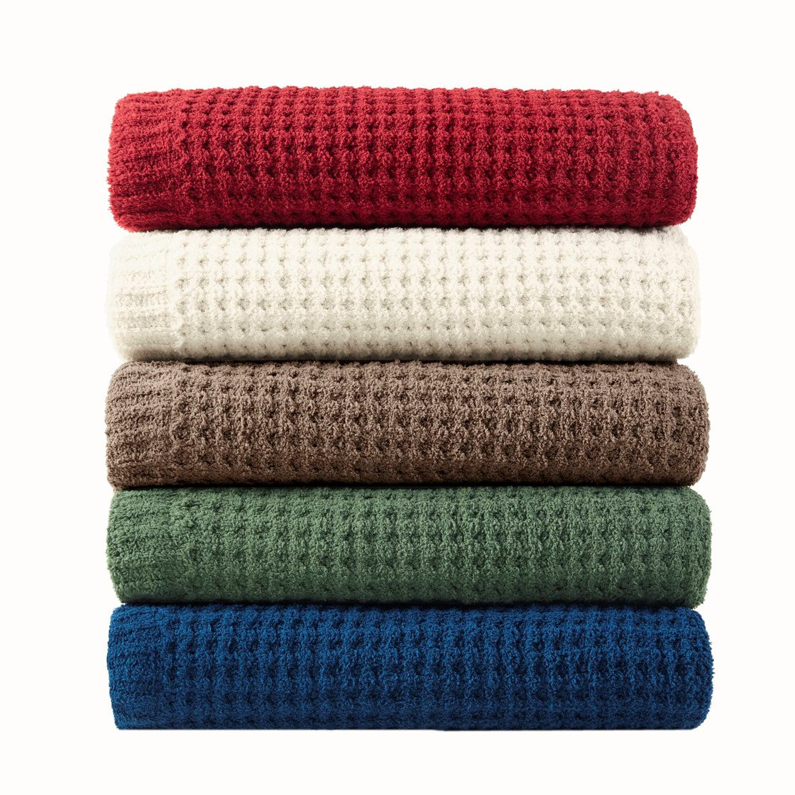 Olliix Waffle Knit Chenille & Sherpa Throw Blanket