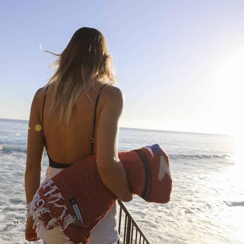 Red Earth Rust Baja Fish Yoga Blanket