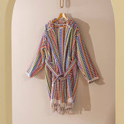 Pom Pom Bathrobe Handloom Turkish Cotton Resort Heavy Luxury
