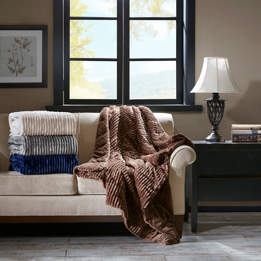 Corduroy Plush 60x70" Winter Warm Throw Blanket