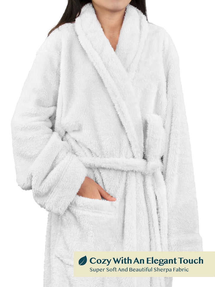 Pavilia Sherpa Fleece Women's Robe